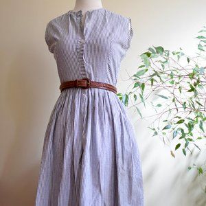 Seersucker Railroad Stripe Dress